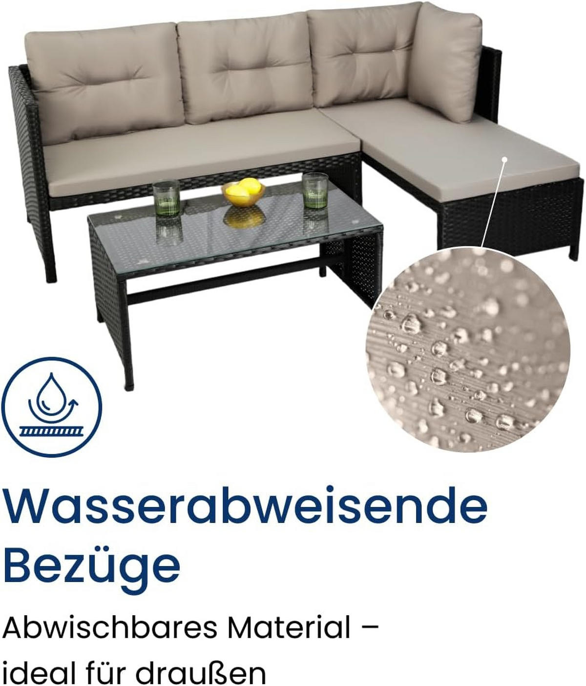LOUNGEGARNITUR Dunkelgrau - Dunkelgrau, Kunststoff - Home Collective