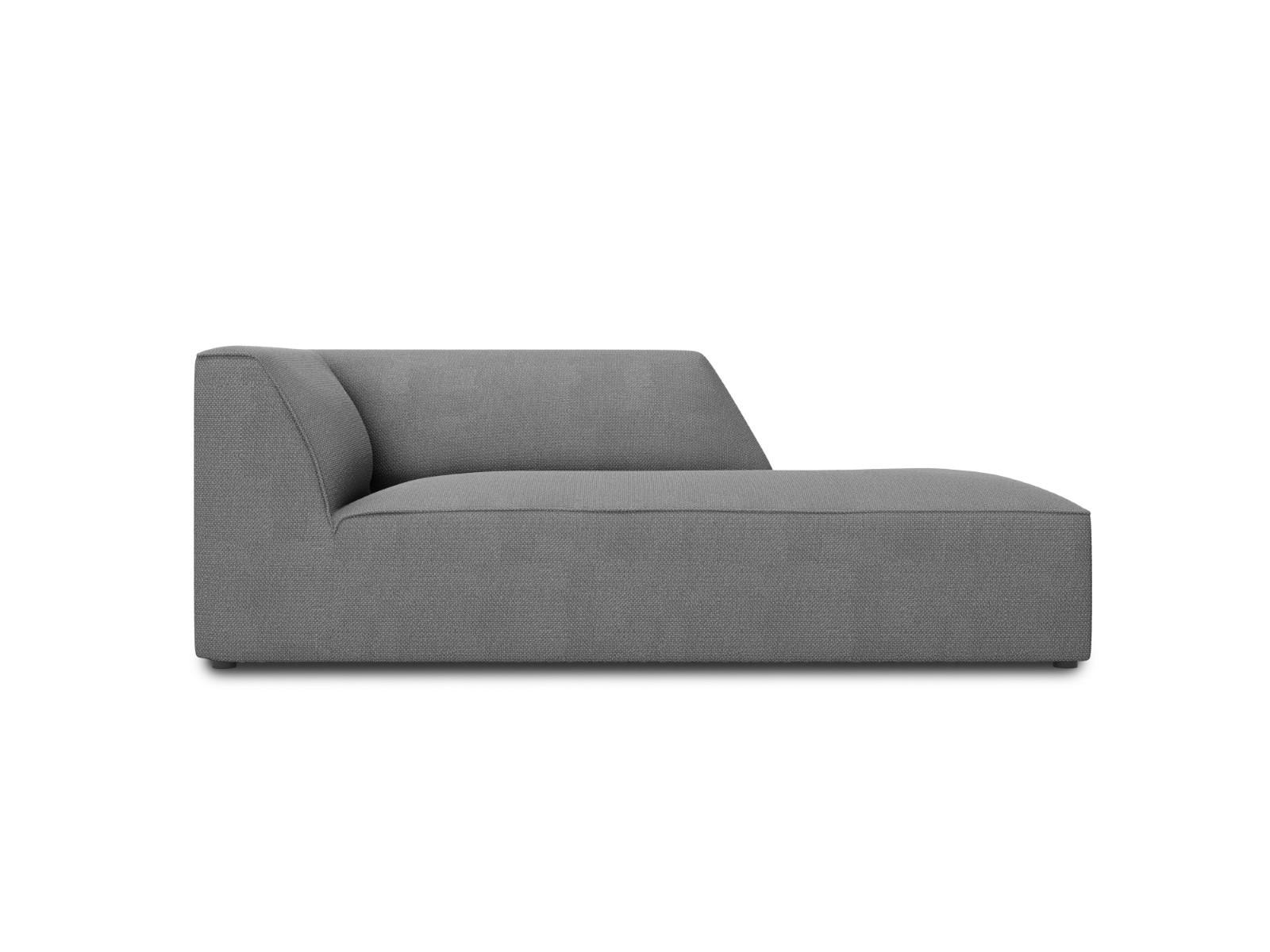 CHAISELONGUE rechts Ruby aus strukturiertem Stoff grau - Grau, Textil (93/69/180cm) - Micadoni