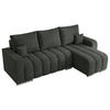 ECKSOFA KIRASSO L Dunkelgrau Stukture - Dunkelgrau/Grau, Textil (245/147cm) - MKS