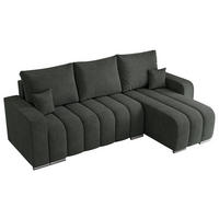 ECKSOFA KIRASSO L Dunkelgrau Stukture - Dunkelgrau/Grau, Textil (245/147cm) - MKS