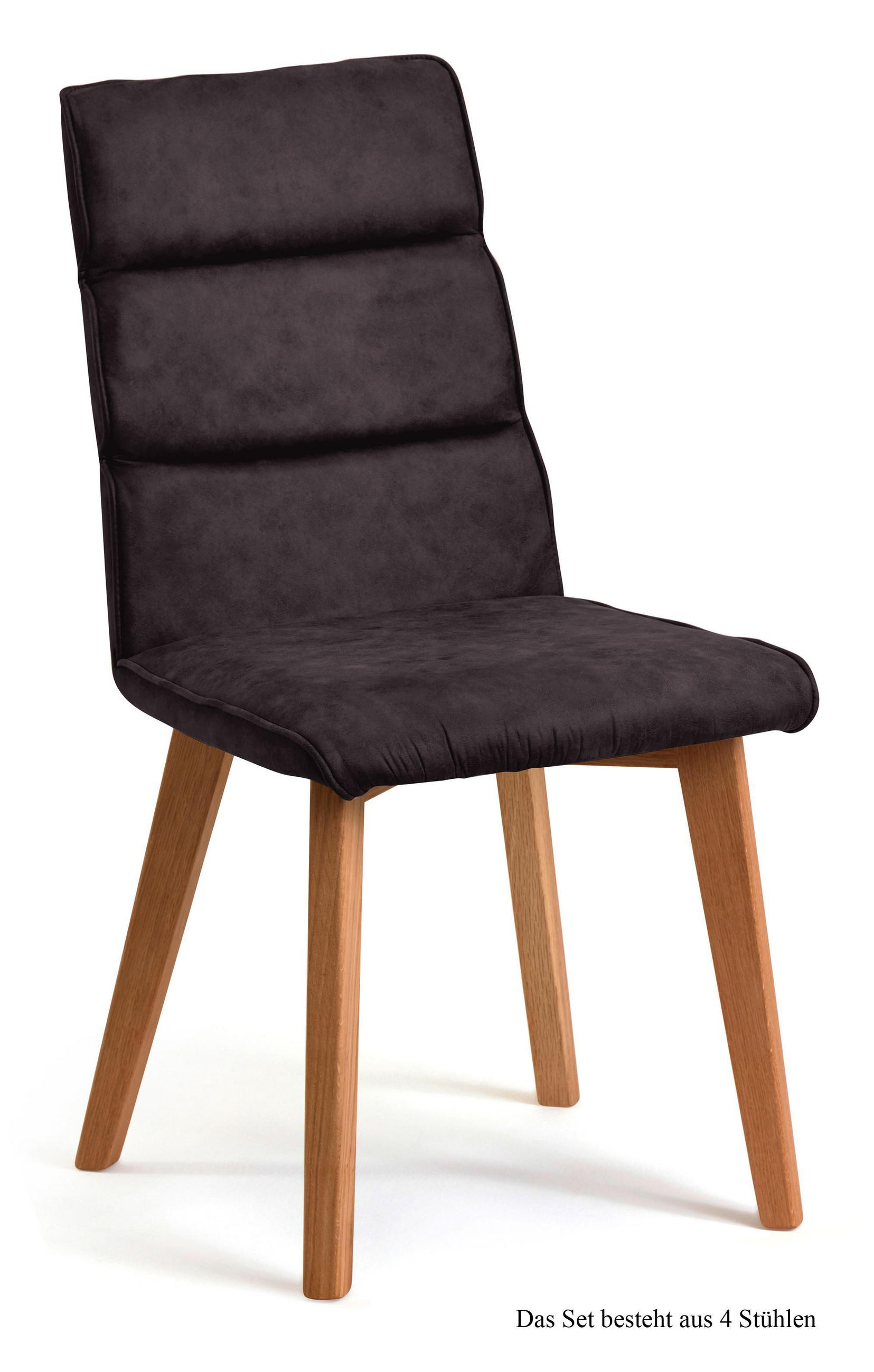 ESSZIMMERSTUHL (4er-Set) Darell 47x92x60 Eiche geölt/Espresso - Eichefarben/Dunkelbraun, Kunststoff (60/92/47cm) - 58aufmkessel