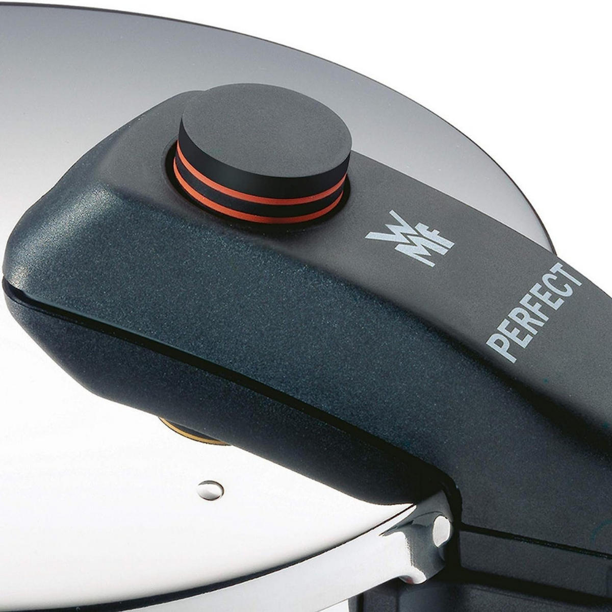 SCHNELLKOCHTOPF Perfect Edelstahl 6,5 L Cromargan Induktion 22 cm - Schwarz/Nickelfarben, Kunststoff/Metall (6.5L) - WMF