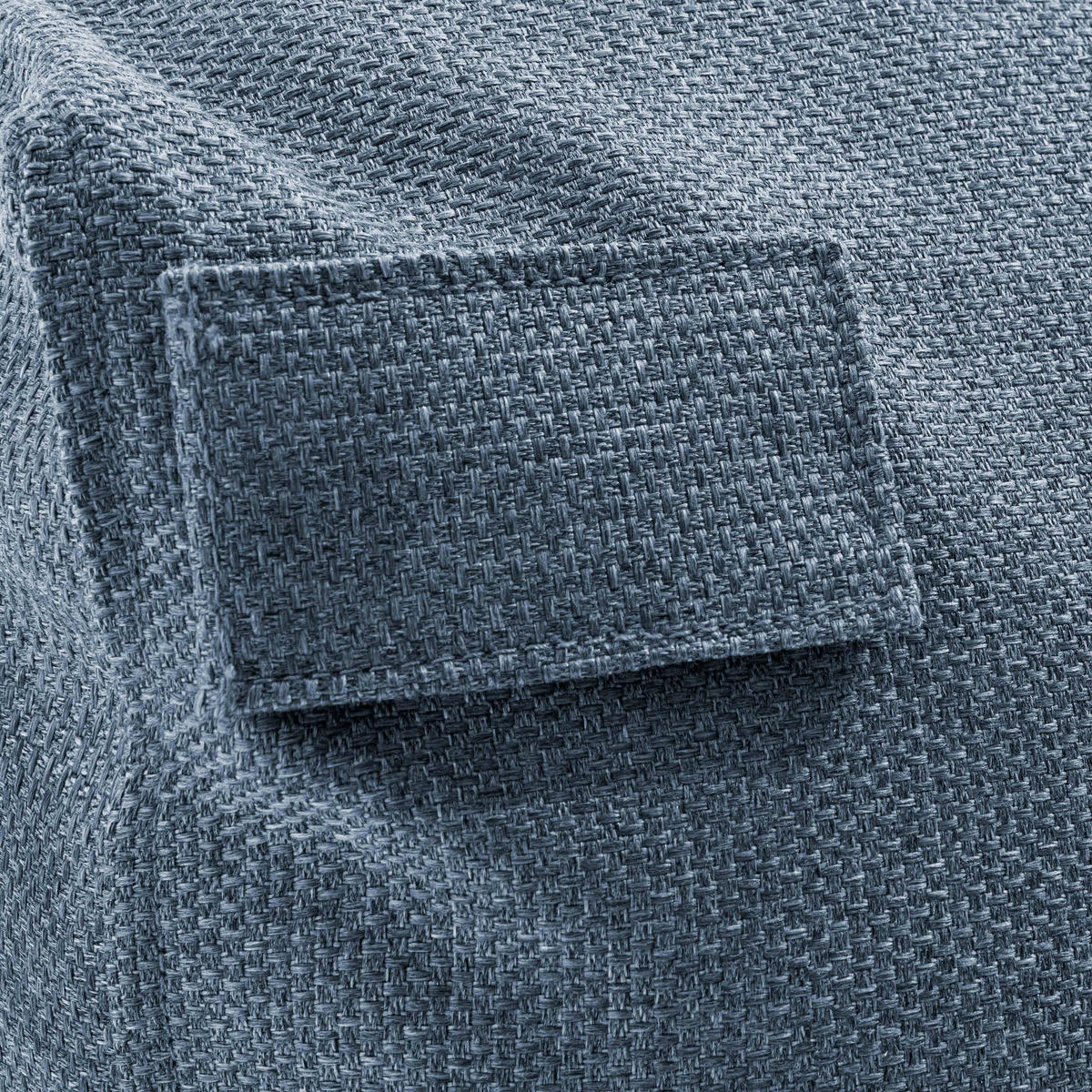 CHAISELONGUE, Pazifikblau - Blau, Textil (85/65/160cm) - Oviala