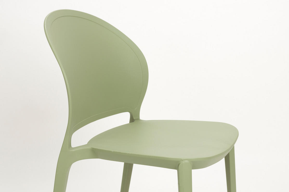 ESSZIMMERSTUHL Sjoerd - Grün - 52/45/82 cm - 4er-Set - Grün, Kunststoff (45/82/52cm)