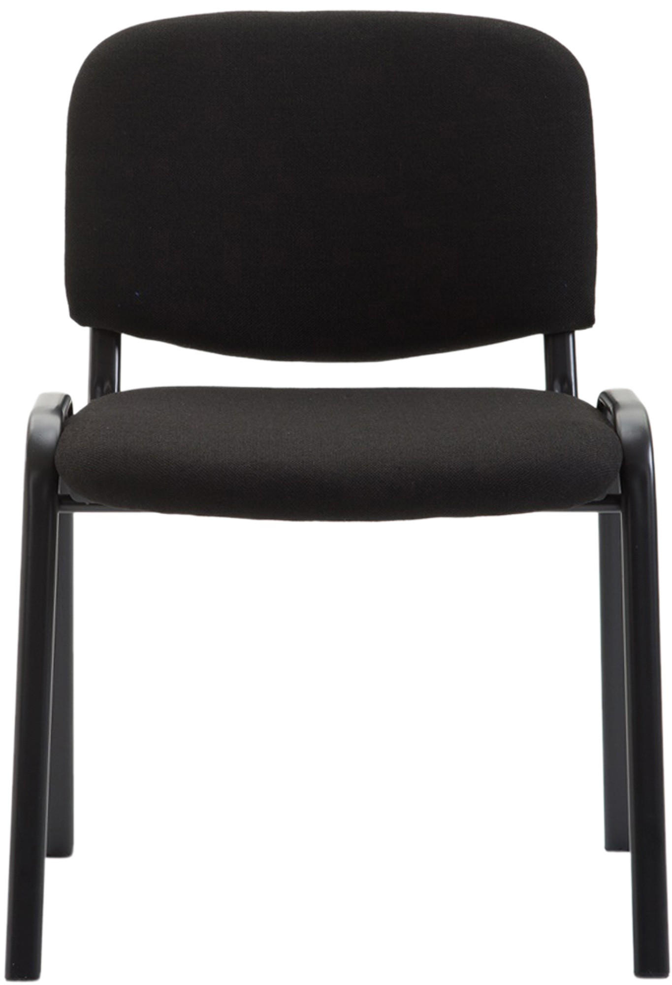 BESUCHERSTUHL Stoff Schwarz - Schwarz, Textil/Metall (53/83/53cm) - CLP