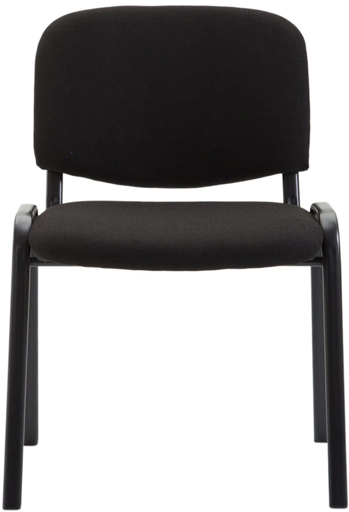 BESUCHERSTUHL Stoff Schwarz - Schwarz, Textil/Metall (53/83/53cm) - CLP