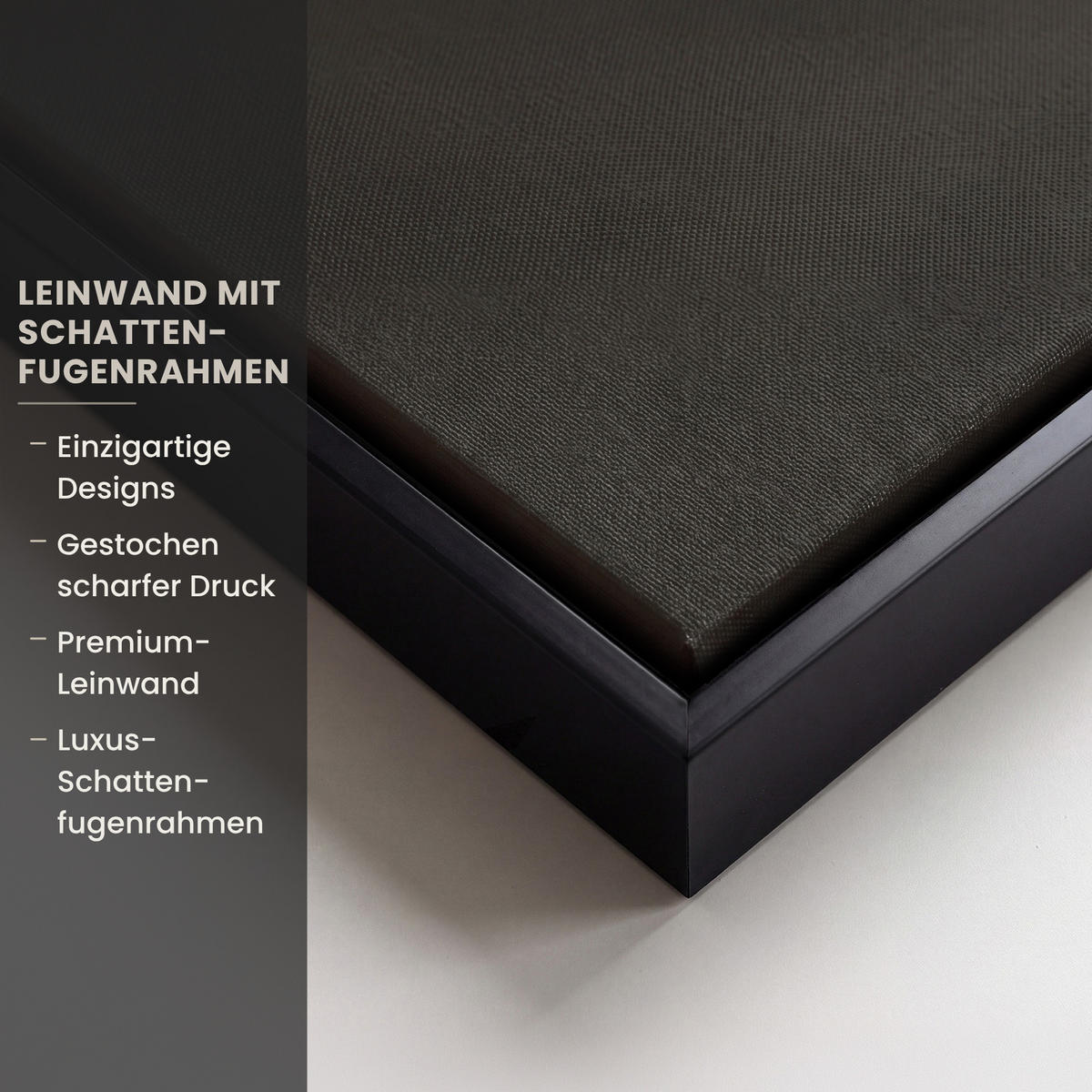LEINWAND Bilder mit Rahmen - Abstrakt - Landschaft - Wellen - Cremefarben - 50x50 - Cappuccino, Textil (50/50cm) - MuchoWow