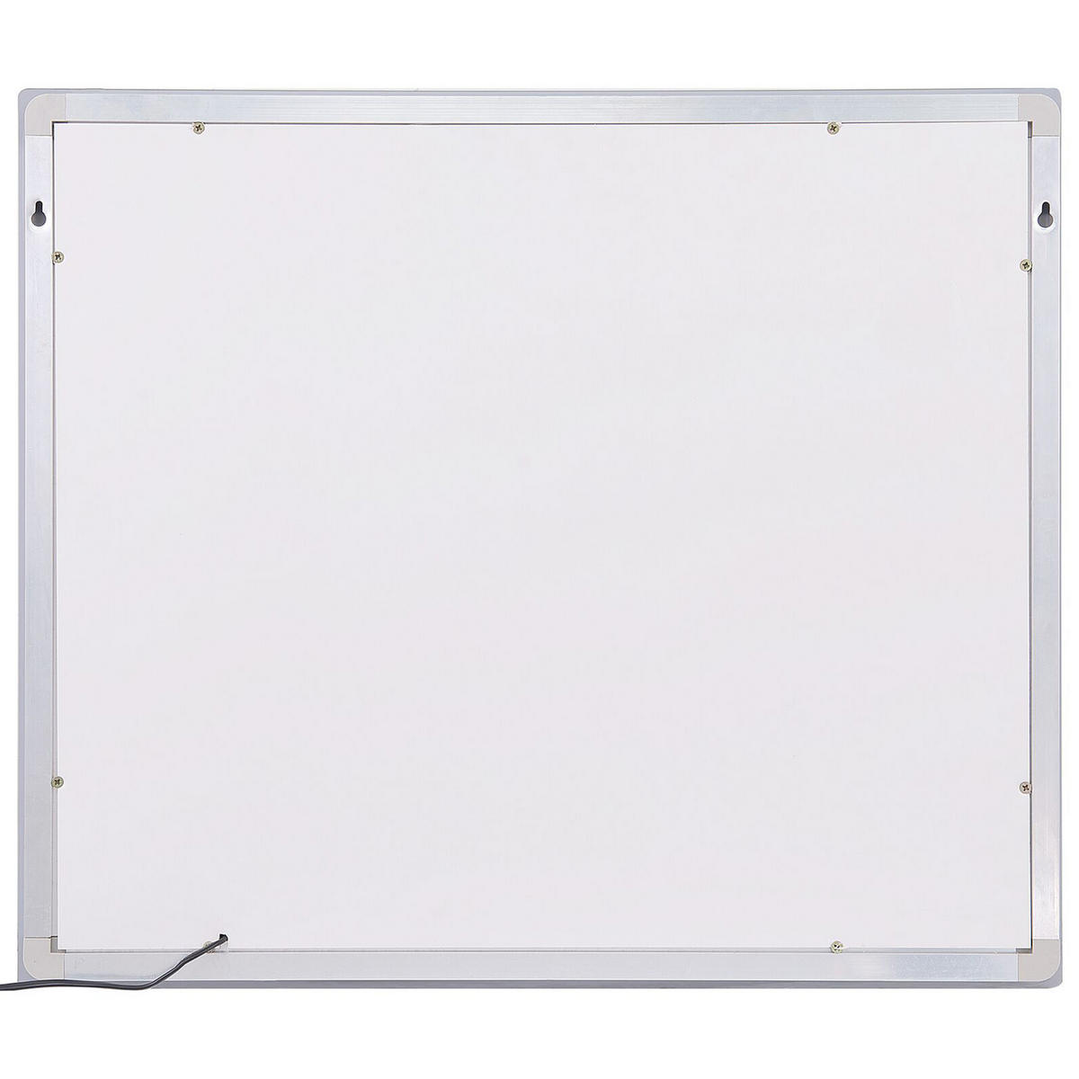 BADSPIEGEL mit LED-Beleuchtung rechteckig 60/70 cm Lirac - Silberfarben, Glas (70/60/4cm) - Beliani