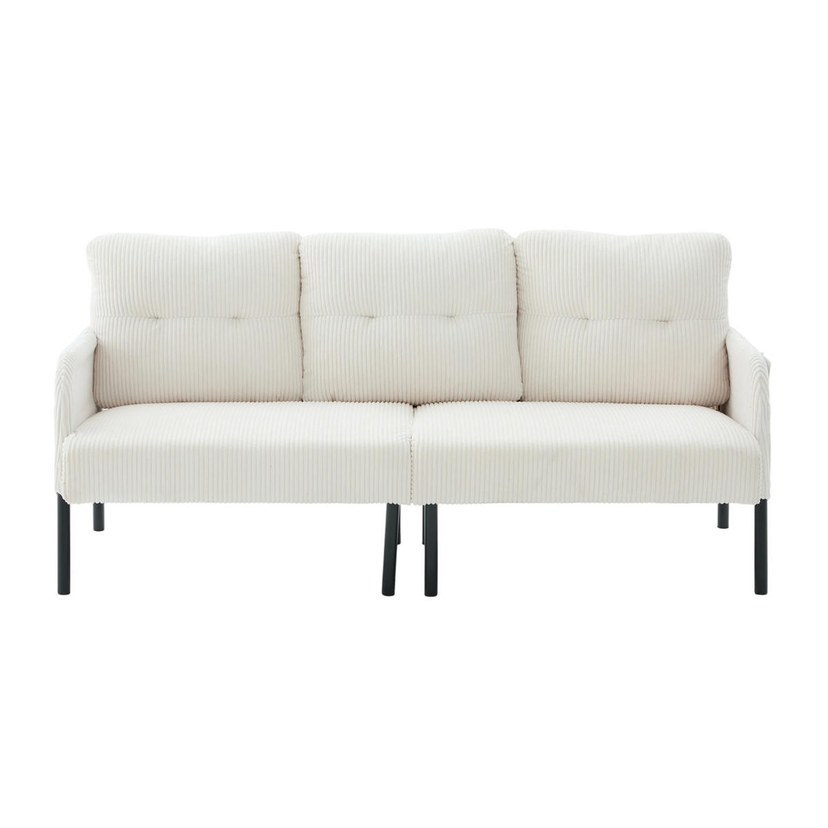 3-SITZER-SOFA 171/72/80 cm aus Cord mit Seitentasche Beige - Beige, Textil (72/80/171cm) - Modenvie