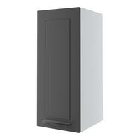 KÜCHENHÄNGESCHRANK Kvantum W2/20 Graphit Matt / Weiß Matt 20 / 32,5 / 72cm - Graphitfarben/Weiß, Holz/Holzwerkstoff (20/72/32.5cm) - Feldmann-Wohnen