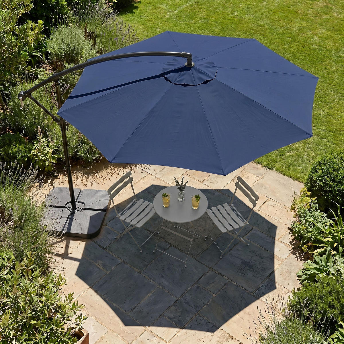 SONNENSCHRIM Marine 245/300 cm - Schwarz/Dunkelblau, Metall (300/300cm) - Akord