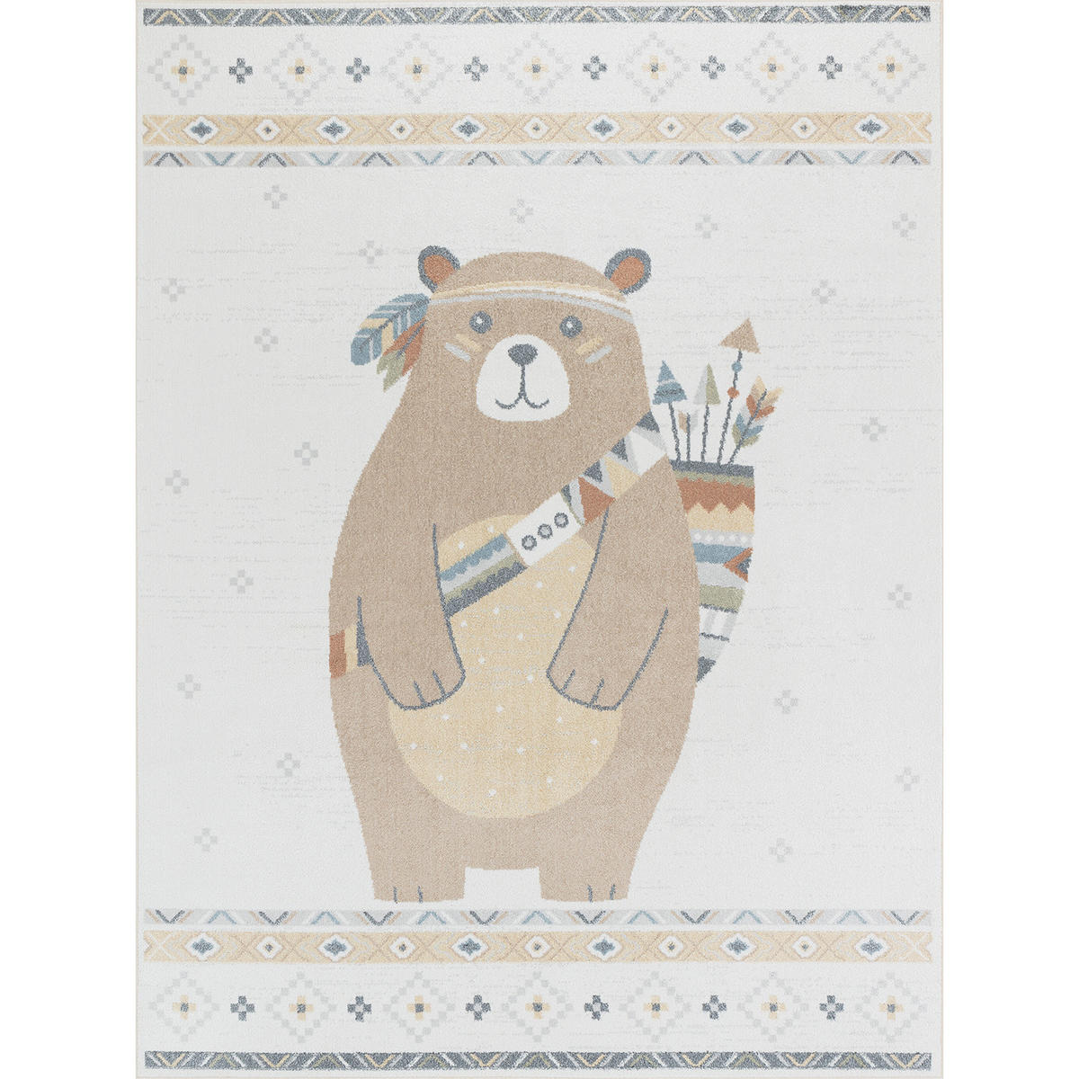 KINDERTEPPICH Maschinenwaschbar 120x170 cm Beige - Beige, Textil (140/200cm)