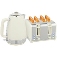 TOASTER mit Wasserkocher DE-07917 Cremeweiß - Creme, Metall (16.5/25.2/21.1cm) - ComfortXL