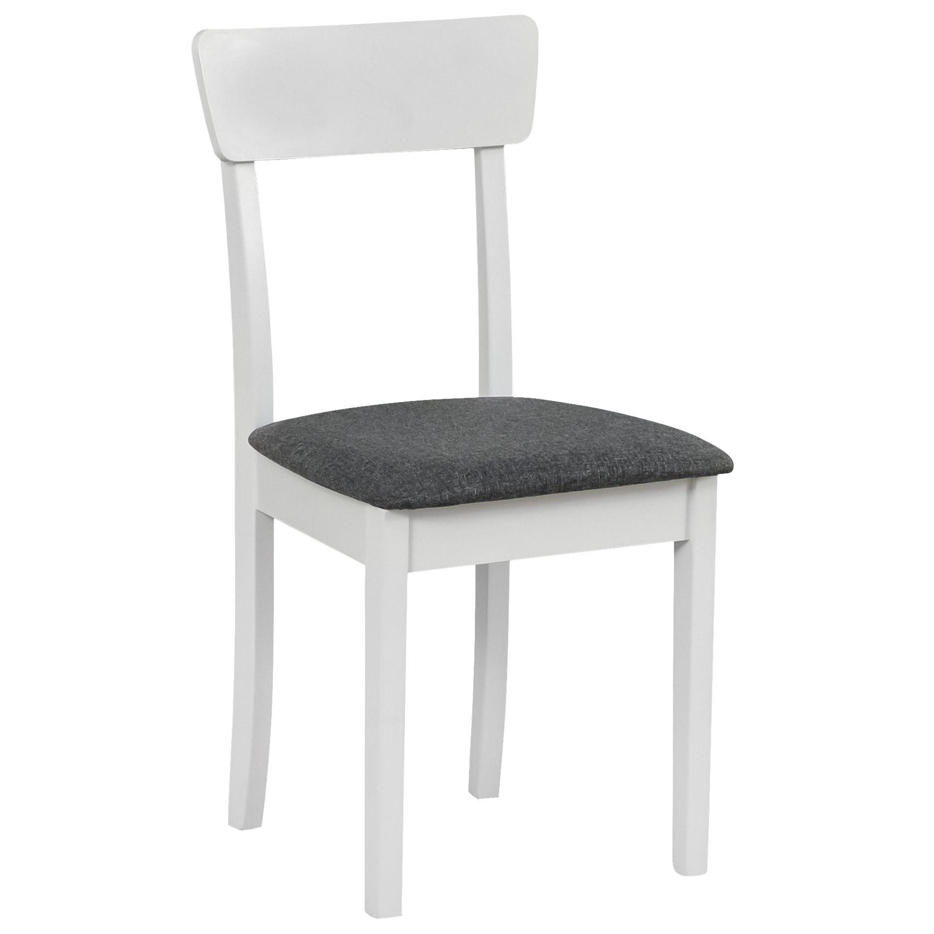 HOLZSTUHL Wehron Dunkelgrau/Weiß - Weiß, Holz/Textil (43/86/40cm) - Selsey