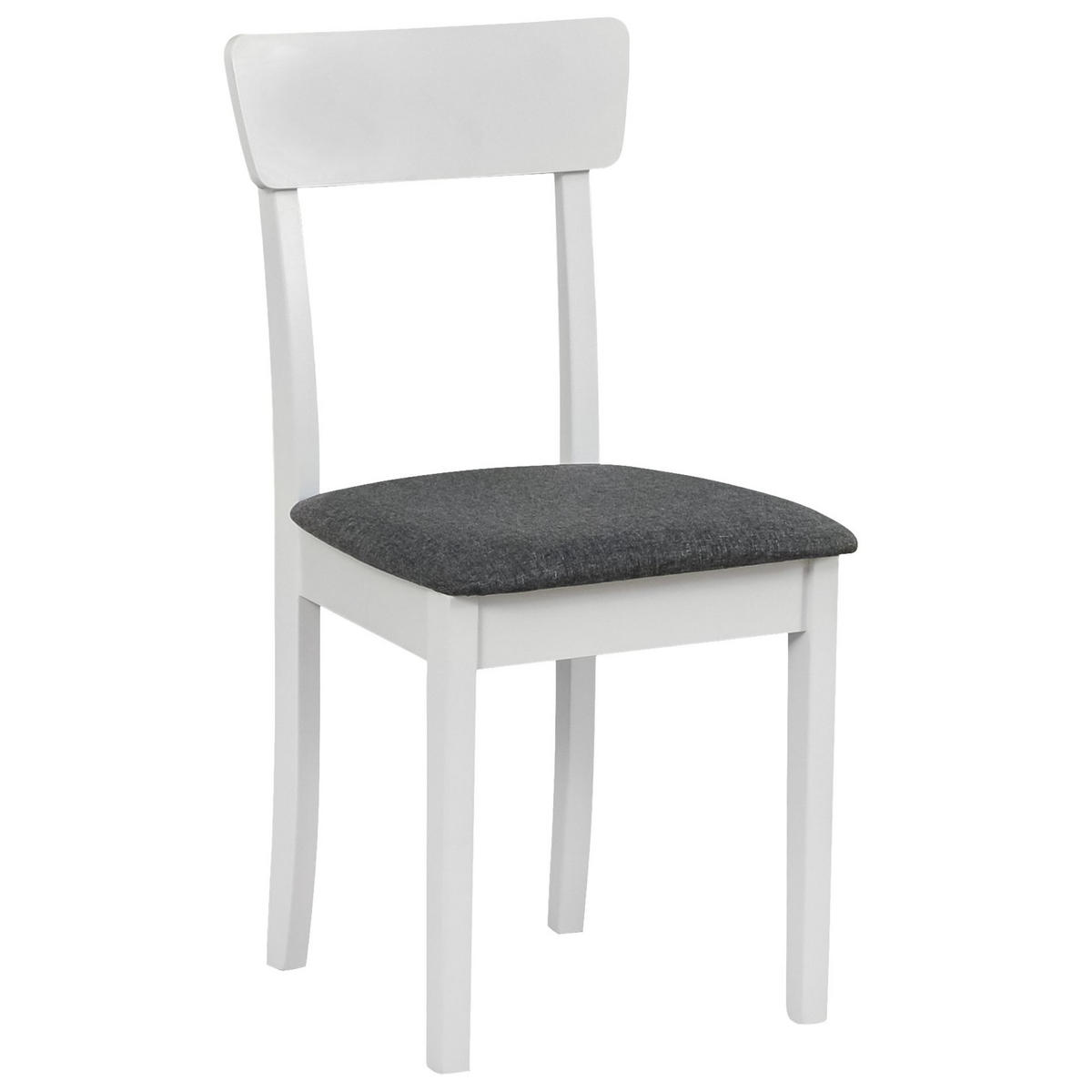 HOLZSTUHL Wehron Dunkelgrau/Weiß - Weiß, Holz/Textil (43/86/40cm) - Selsey