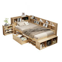 KINDERBETT 90/200 cm Natur aus Sperrholz mit Stauraum - Naturfarben, Holz (90/200cm) - OKMYHOME