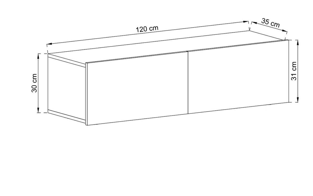 TV-SCHRANK Enjoy Kaschmir matt 120 cm - Kaschmir, Holzwerkstoff (120/30/35cm) - Meble Lindner