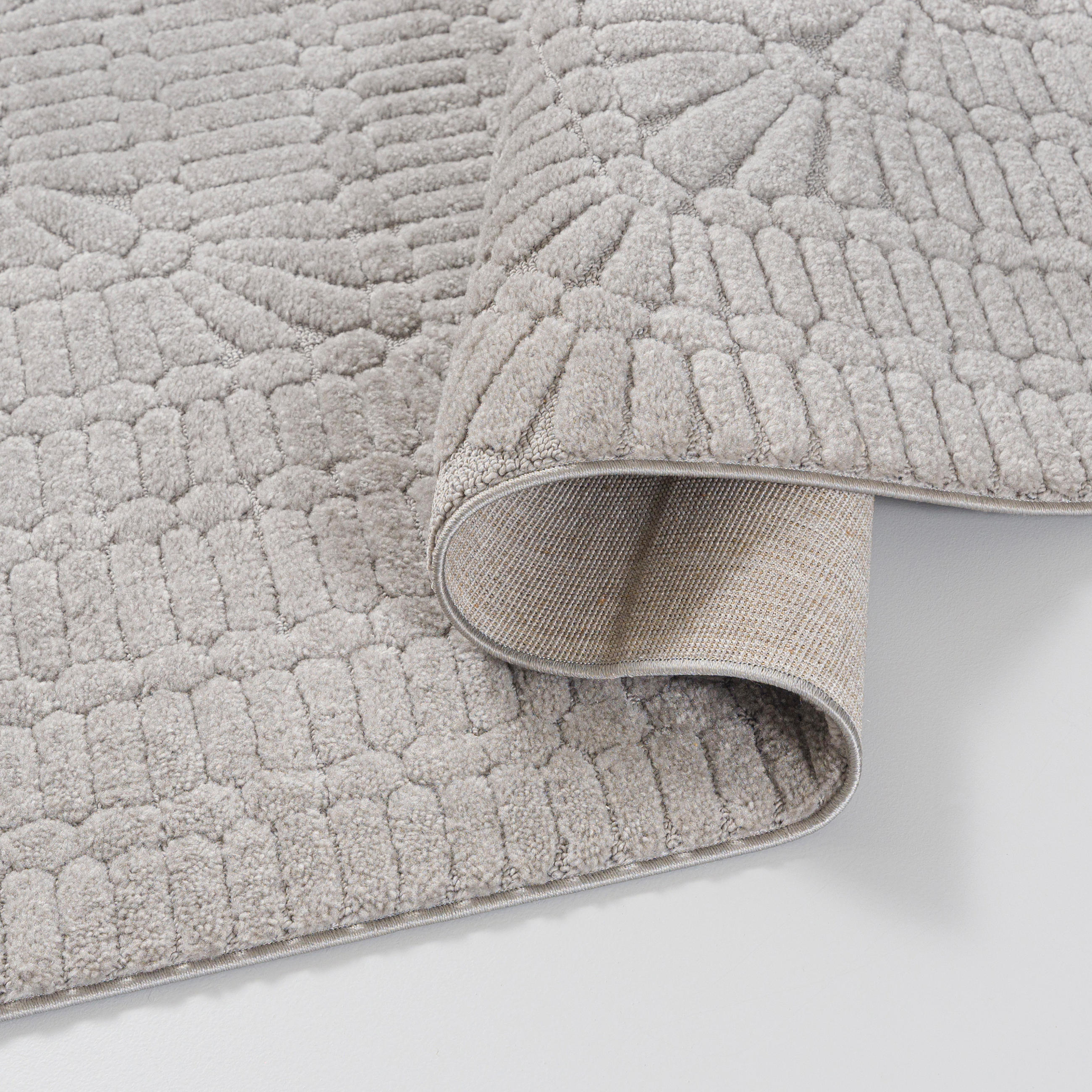 TEPPICH Graphit Geometrische, Moderne, Bögen 80 x 150 cm - Graphitfarben, Textil (80/150cm) - Mazovia