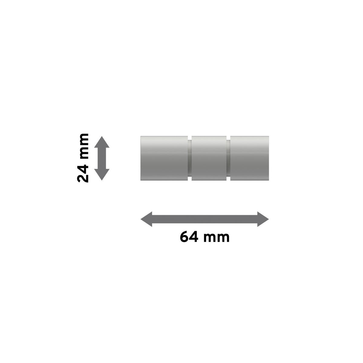 ENDSTÜCKE FÜR GARDINENSTANGEN 20 mm Ø, Elanto Weiß, Packung 2 Stück - Weiß, Metall (6.4/2.4/2.4cm) - INTERDECO