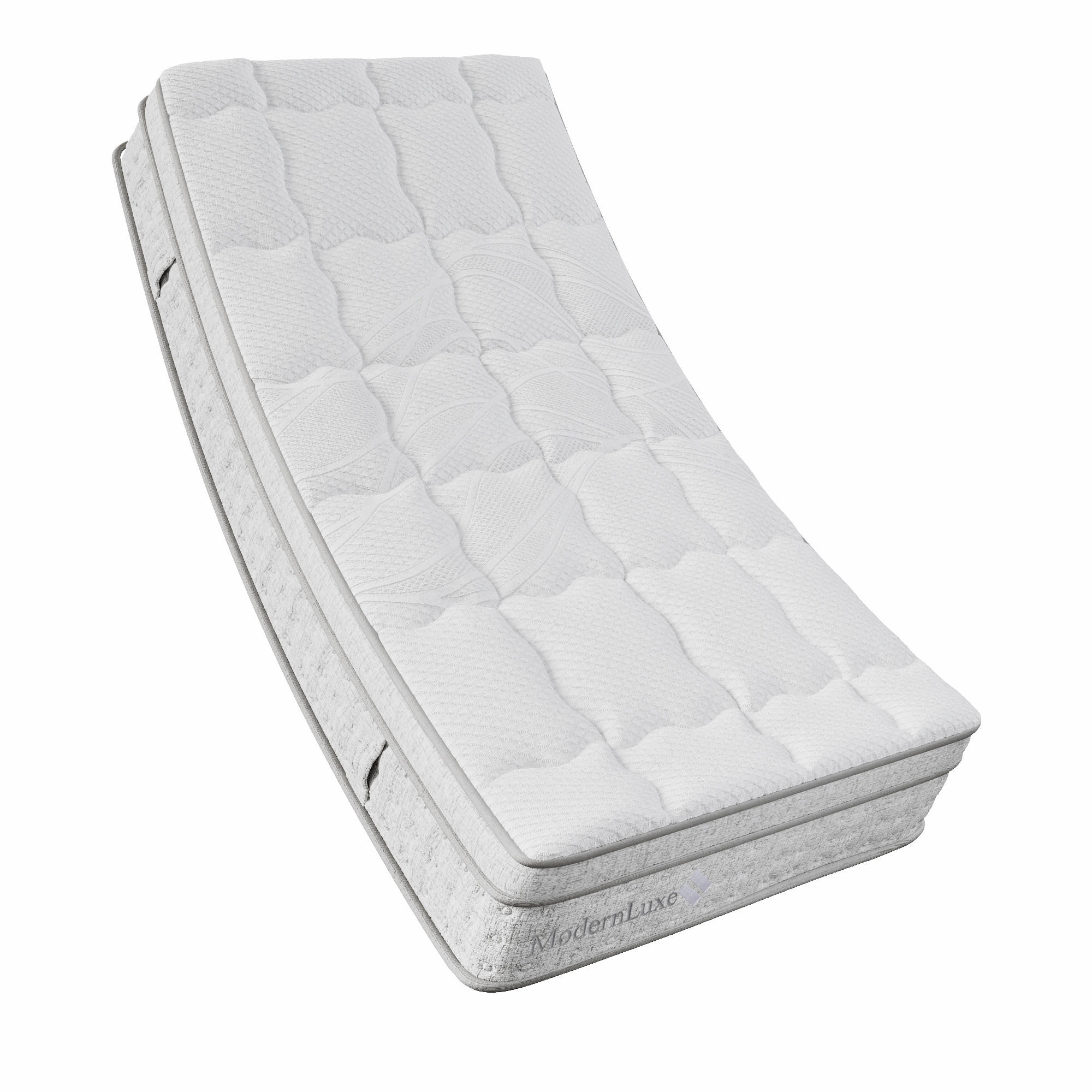 TASCHENFEDERKERNMATRATZE 90/200 cm Weiß H3, 25cm Hohe Kaltschaum Hybrid-Matratze - Weiß, Textil (90/200cm) - Oxeza
