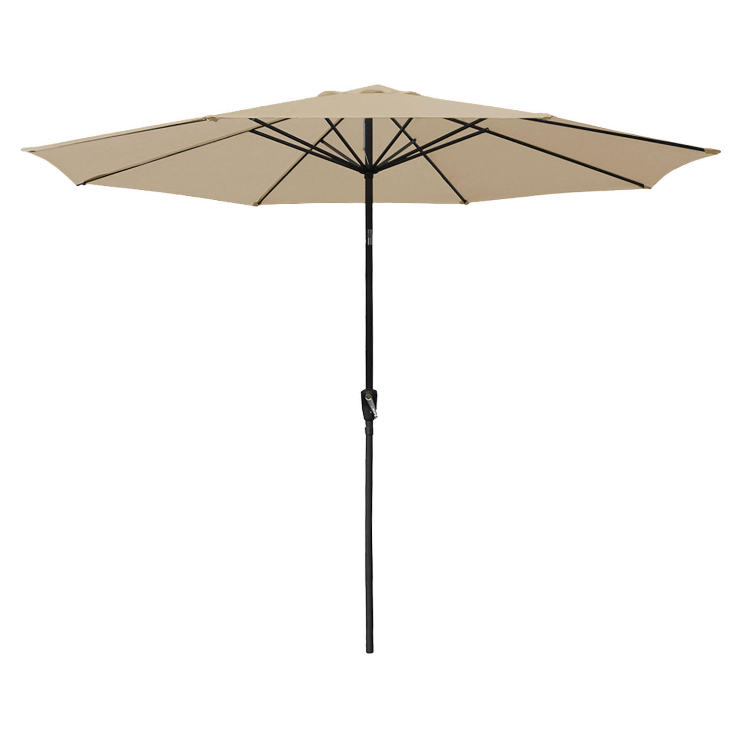 SONNENSCHIRM Hapuna Beige Ø 330 cm - Beige, Textil (330/330cm) - Happy Garden