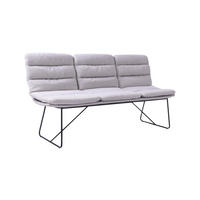ESSZIMMERBANK VINCE Hellgrau Webstoff - Hellgrau/Schwarz, Textil (178/90/68cm) - KAWOLA