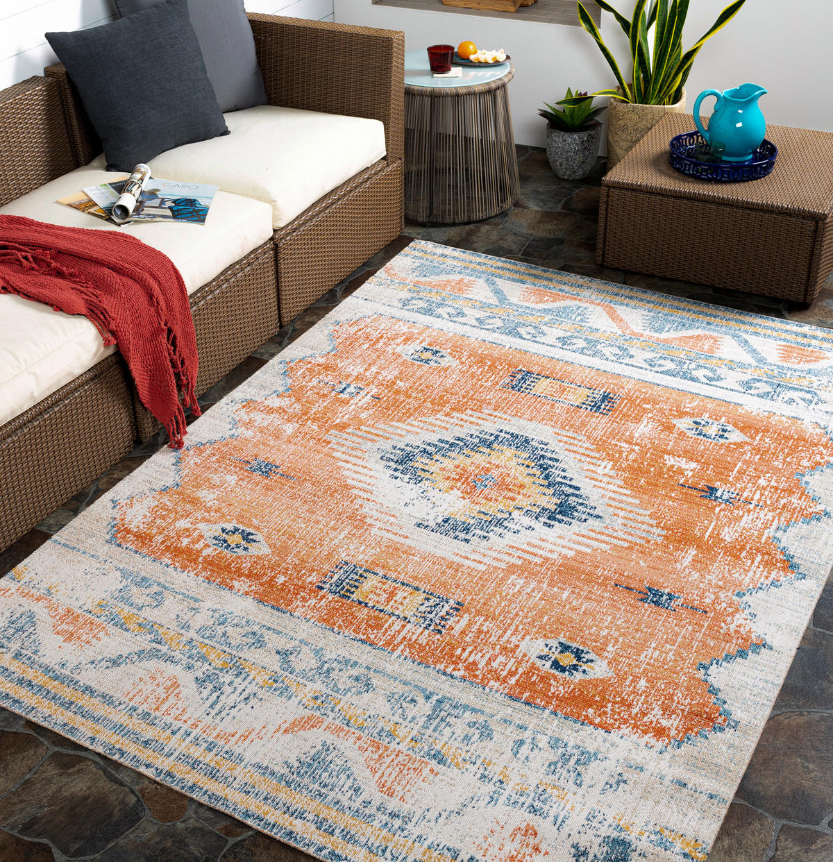 VINTAGE-TEPPICH 120x170 cm Orange - Orange, Kunststoff/Textil (120/170cm) - LIVABLISS