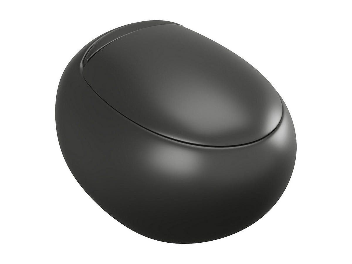 HÄNGE WC - 40 cm x 58 cm - keramik - schwarz Huro - Schwarz, Keramik (40/39/58cm) - Vente-Unique