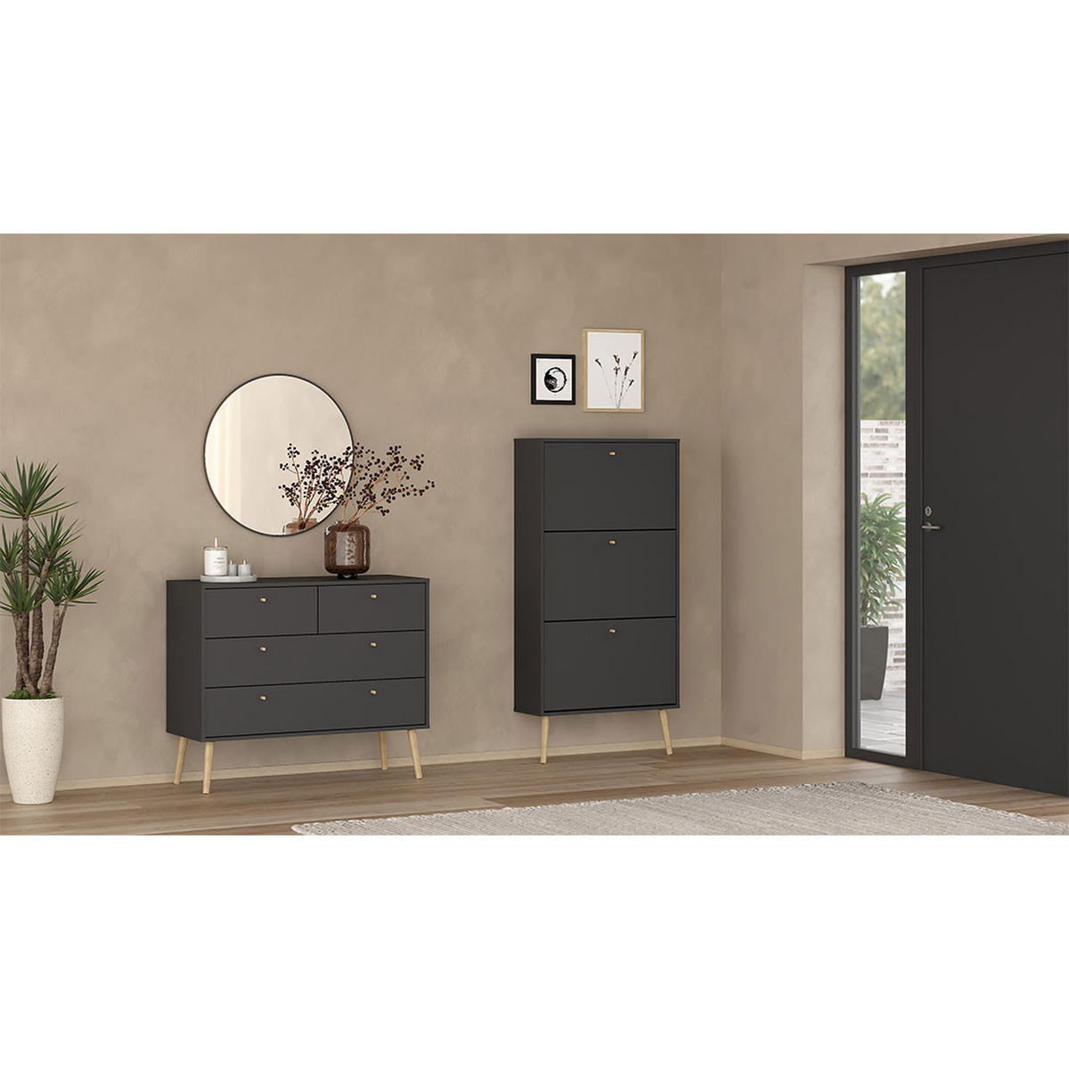 KOMMODE, Bodo, Grau, Holzwerkstoff, 99 x 40 x 82 cm - Grau, Holzwerkstoff (99/82/40cm) - ebuy24