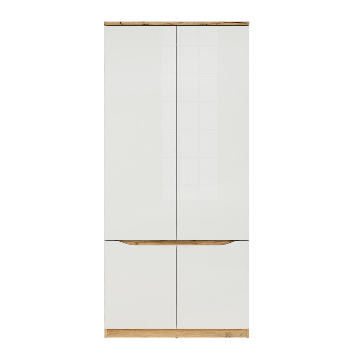 SKŘÍŇ 2DVEŘOVÁ June Bílá a dřevo - bílá, kompozitní dřevo (90/198/58cm) - Petits-meubles