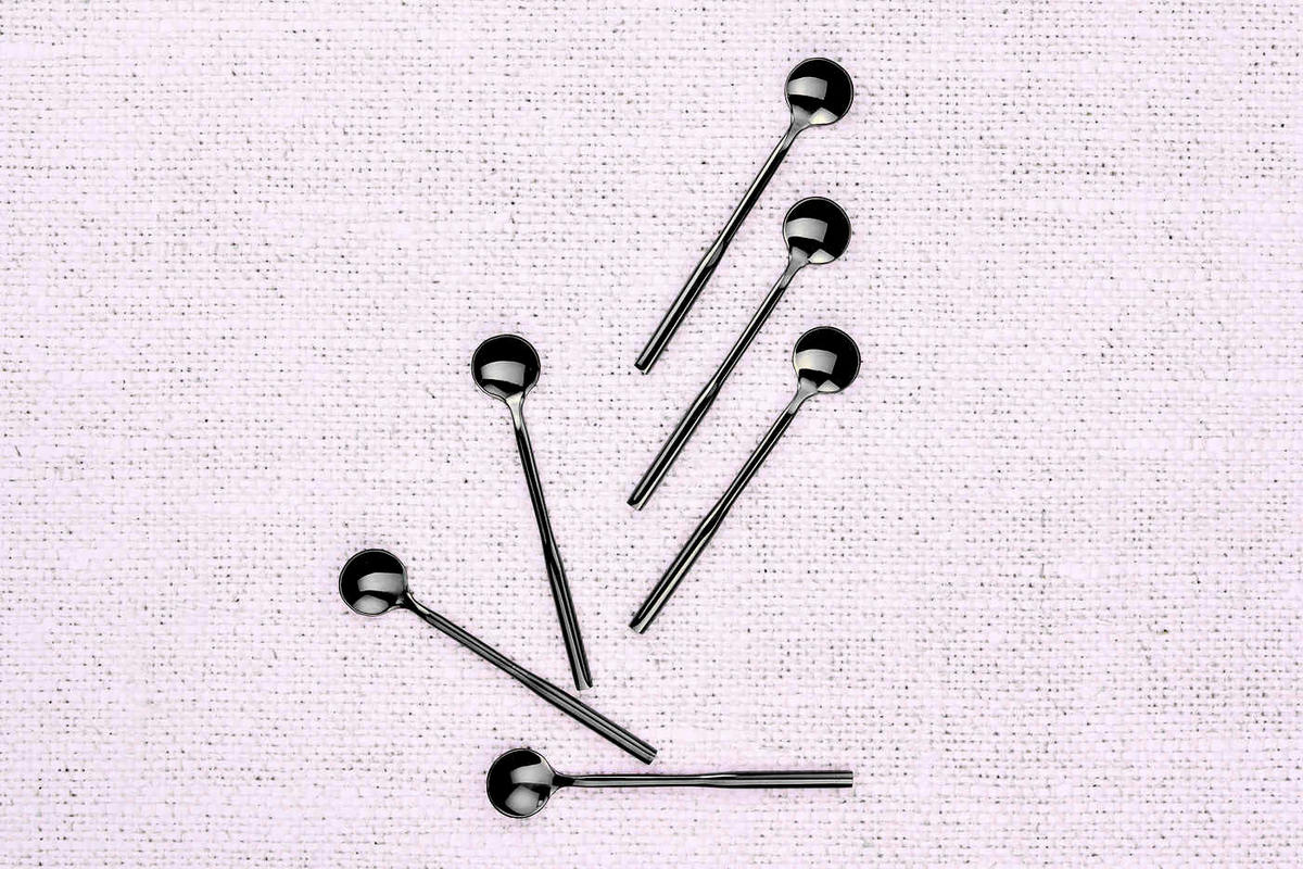 LÖFFEL 6er-Set Abel - Schwarz - Schwarz, Metall - Björn