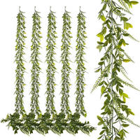 GIRLANDE 6-teiliges Set 1,7m Kunstpflanze Grün - Grün, Kunststoff (5cm)