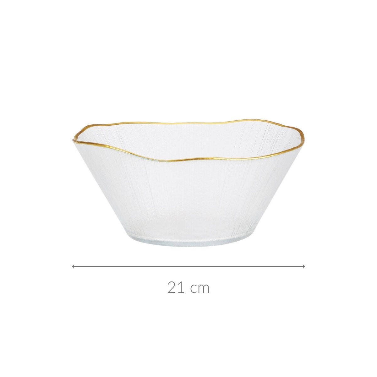 GLASSCHALE Datura 21 cm - Transparent, Glas (21cm) - Home Styling Collection