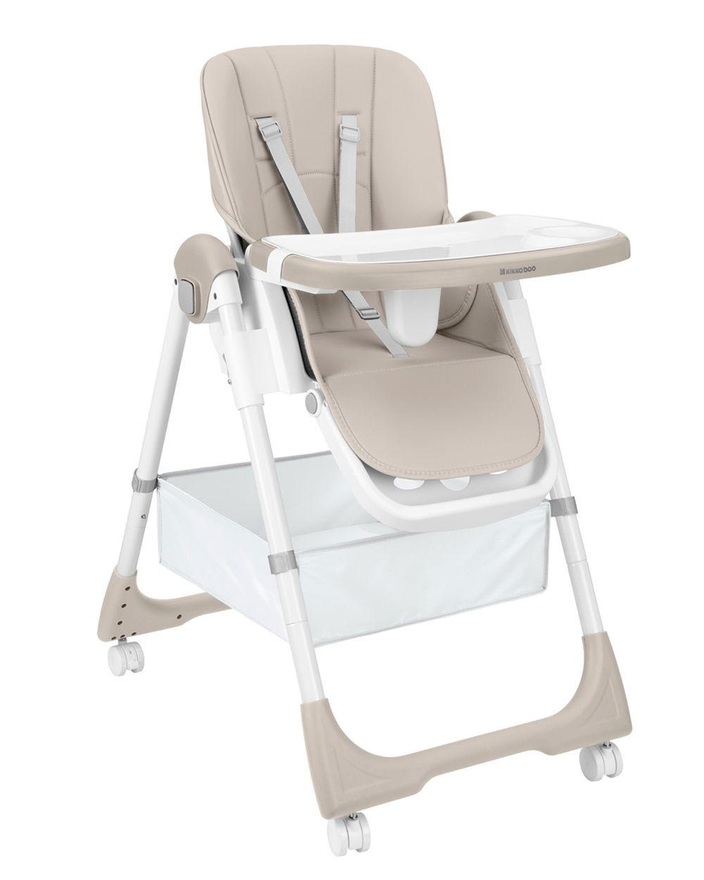 HOCHSTUHL Spicy+ faltbar beige höhenverstellbar Fußstütze Räder Korb - Beige, Metall (51/103/71cm) - Kikka boo