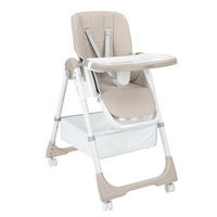 HOCHSTUHL Spicy+ faltbar beige höhenverstellbar Fußstütze Räder Korb - Beige, Metall (51/103/71cm) - Kikka boo