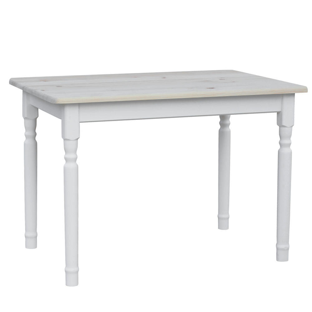 ESSTISCH aus Kiefernholz rechteckig in den Farben Weiß und Rohholz 120/70/75 - Naturfarben, Holz (120/70/75cm) - Koma