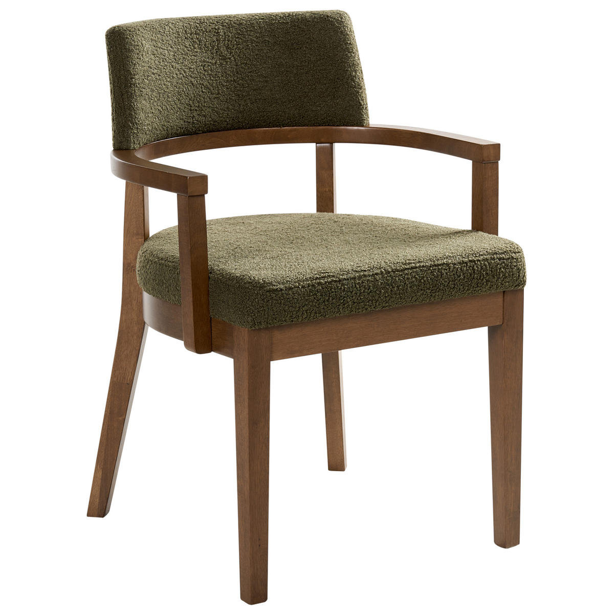 ESSZIMMERSTUHL 2er-Set Grün Dalbo - Dunkelbraun/Grün, Textil (59/82/56cm) - Beliani