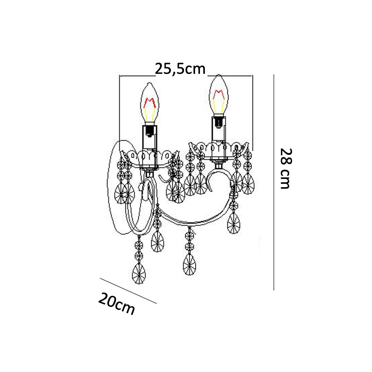 WANDLEUCHTE Pavia, Roségold, 28cm - Roségold, Glas (20/28/25.5cm) - KOSILUM