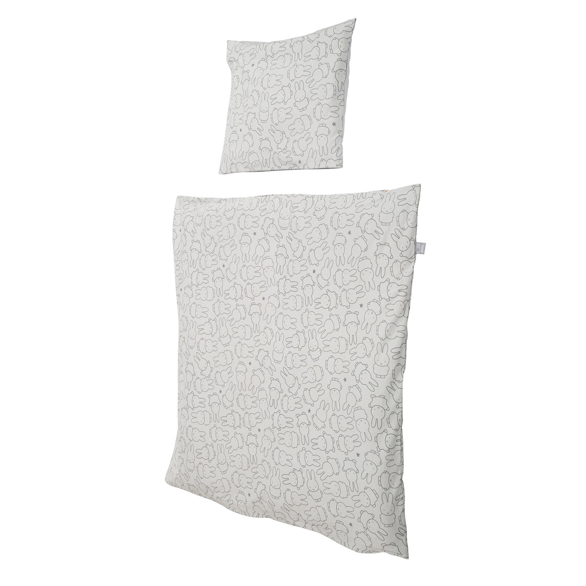 BABYBETTWÄSCHE miffy® 80 x 80 cm - Grau, Textil (80/80cm) - Roba