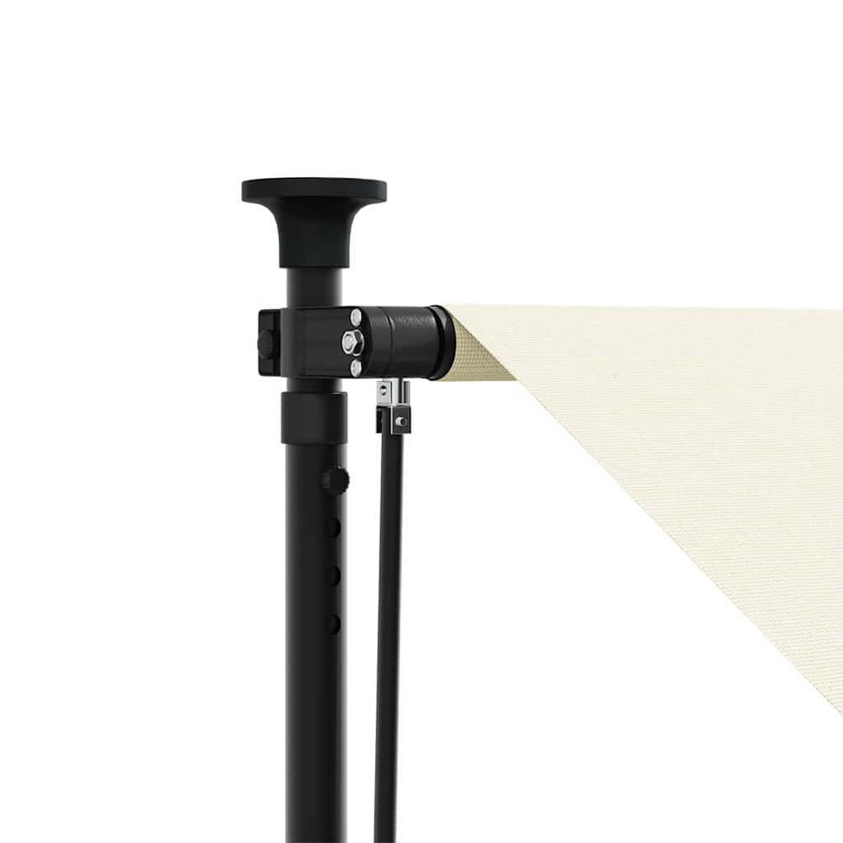 MARKISE Einziehbar Creme 350/150 Cm Stoff Und Stahl - Creme, Textil (150/300/350cm) - vidaXL
