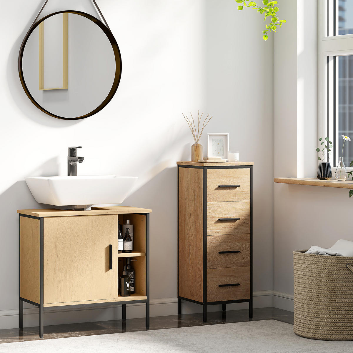 HÄNGESCHRANK Eiche 1 Stück - Beige, Metall (60/59.5/30cm) - GiPP