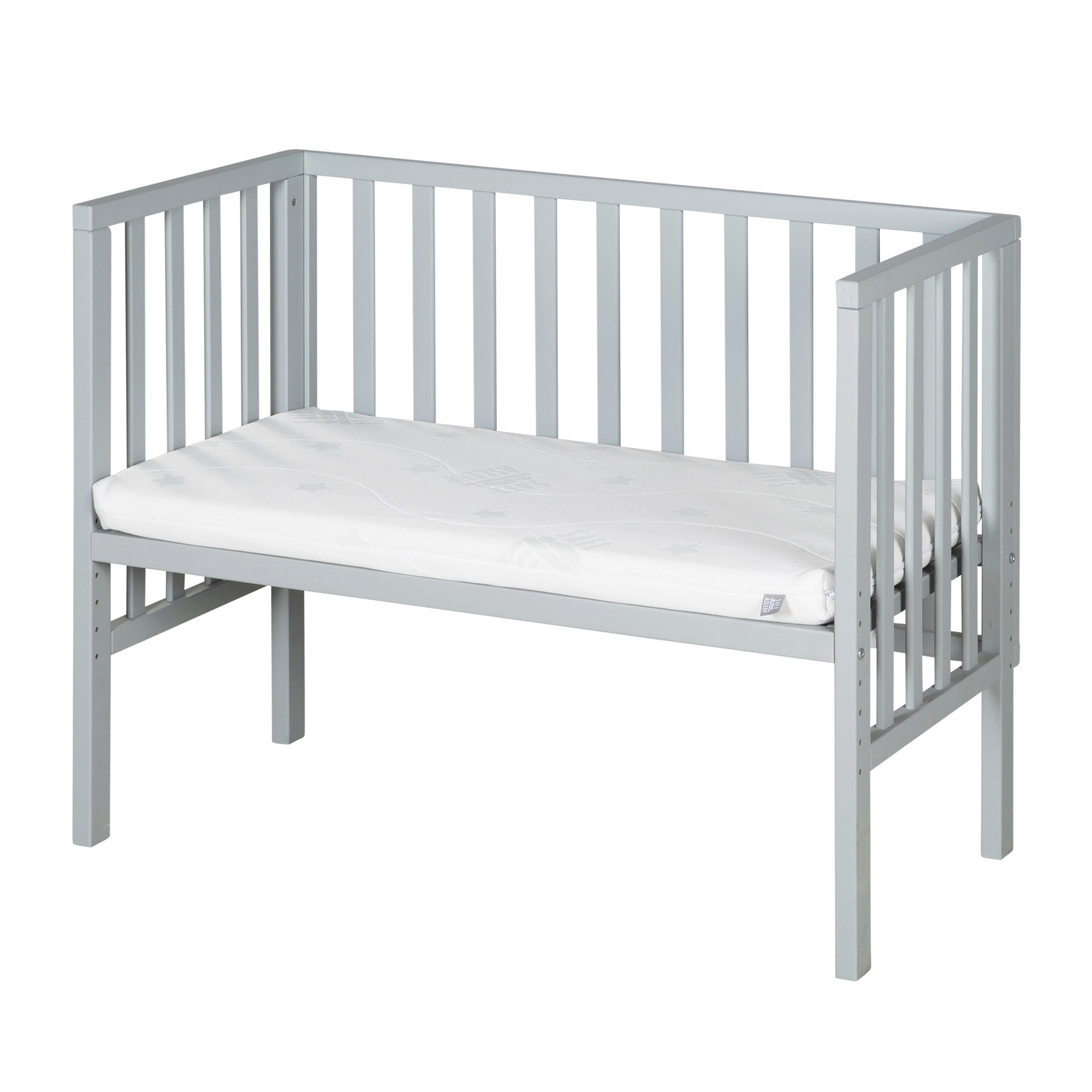 BEISTELLBETT 3in1 Set 90 x 45 cm - Taupe/Weiß, Holzwerkstoff (45/90cm) - Roba