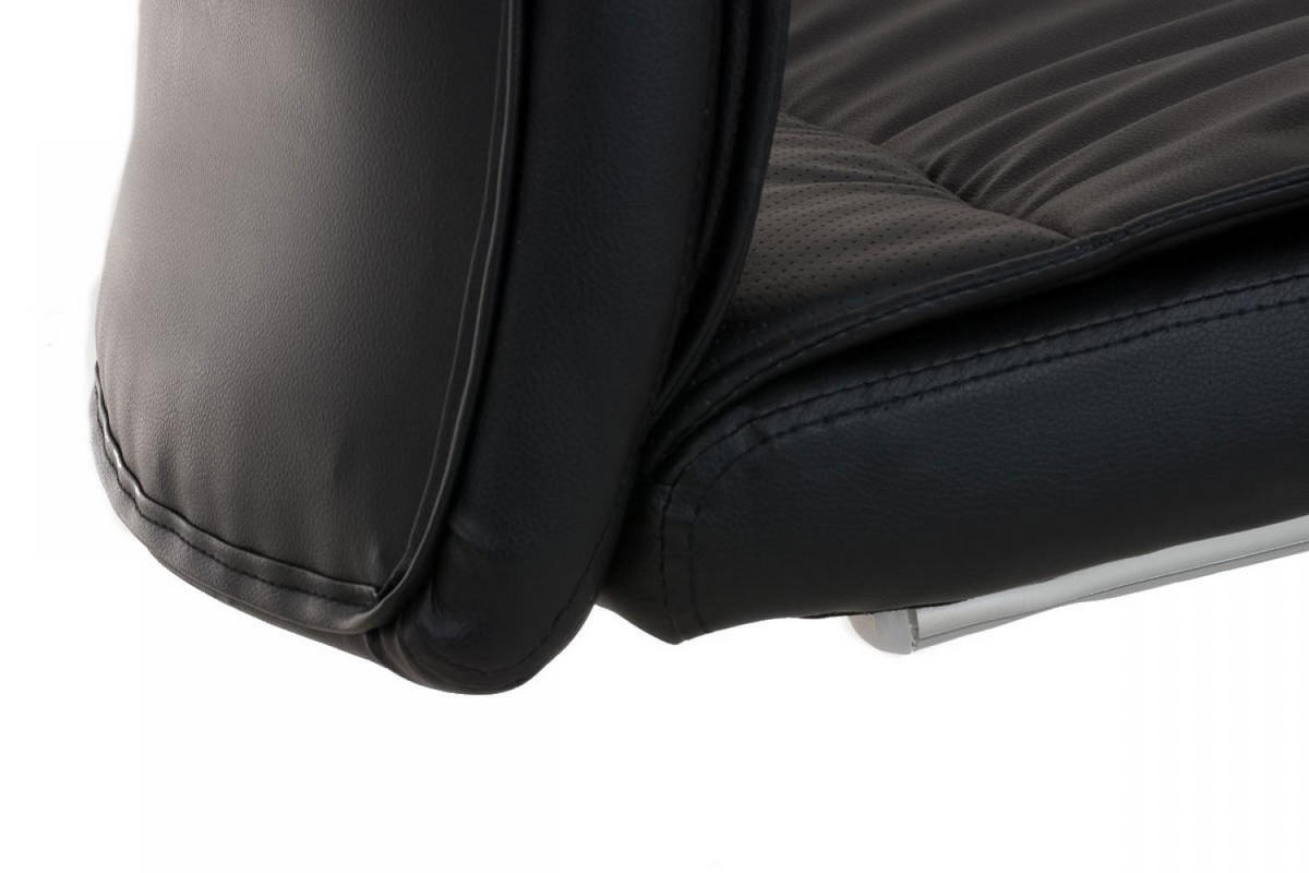 SCHWINGSTUHL Lederlook schwarz - Schwarz, Textil/Metall (49/105/60cm) - CLP