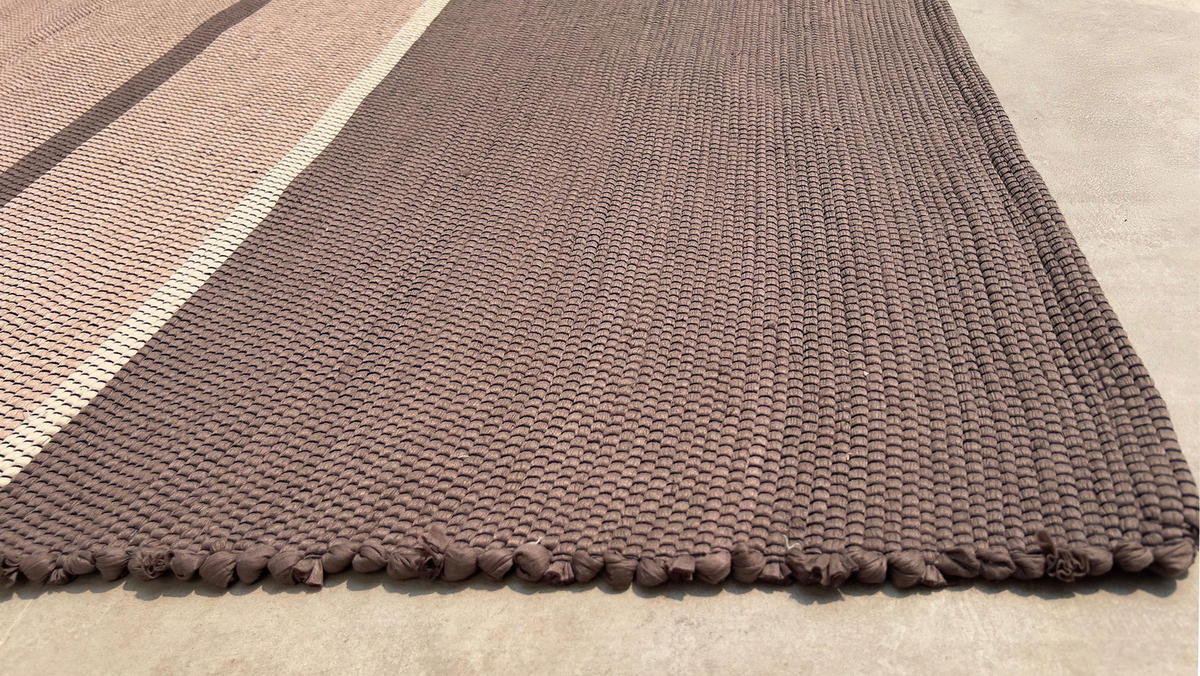 TEPPICH aus recycelten Fasern handgewebt beige - Beige, Naturmaterialien (160/230cm) - AFK Living