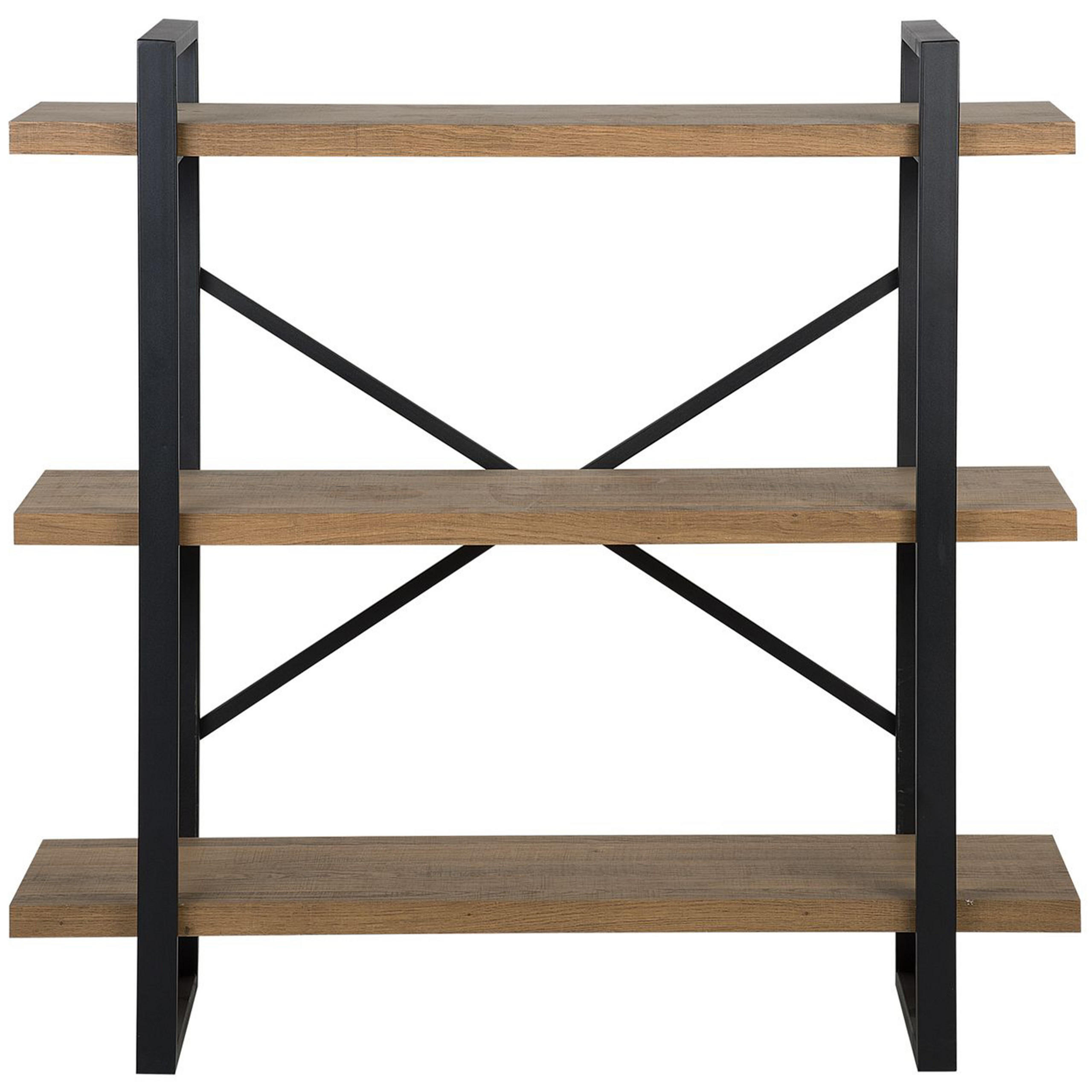 REGAL 3 Fächer Timber - Dunkelbraun, Holzwerkstoff (111/111/35cm) - Beliani