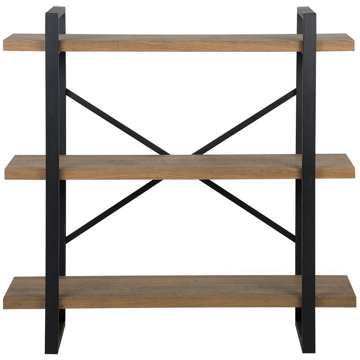 REGAL 3 Fächer Timber - Dunkelbraun, Holzwerkstoff (111/111/35cm) - Beliani