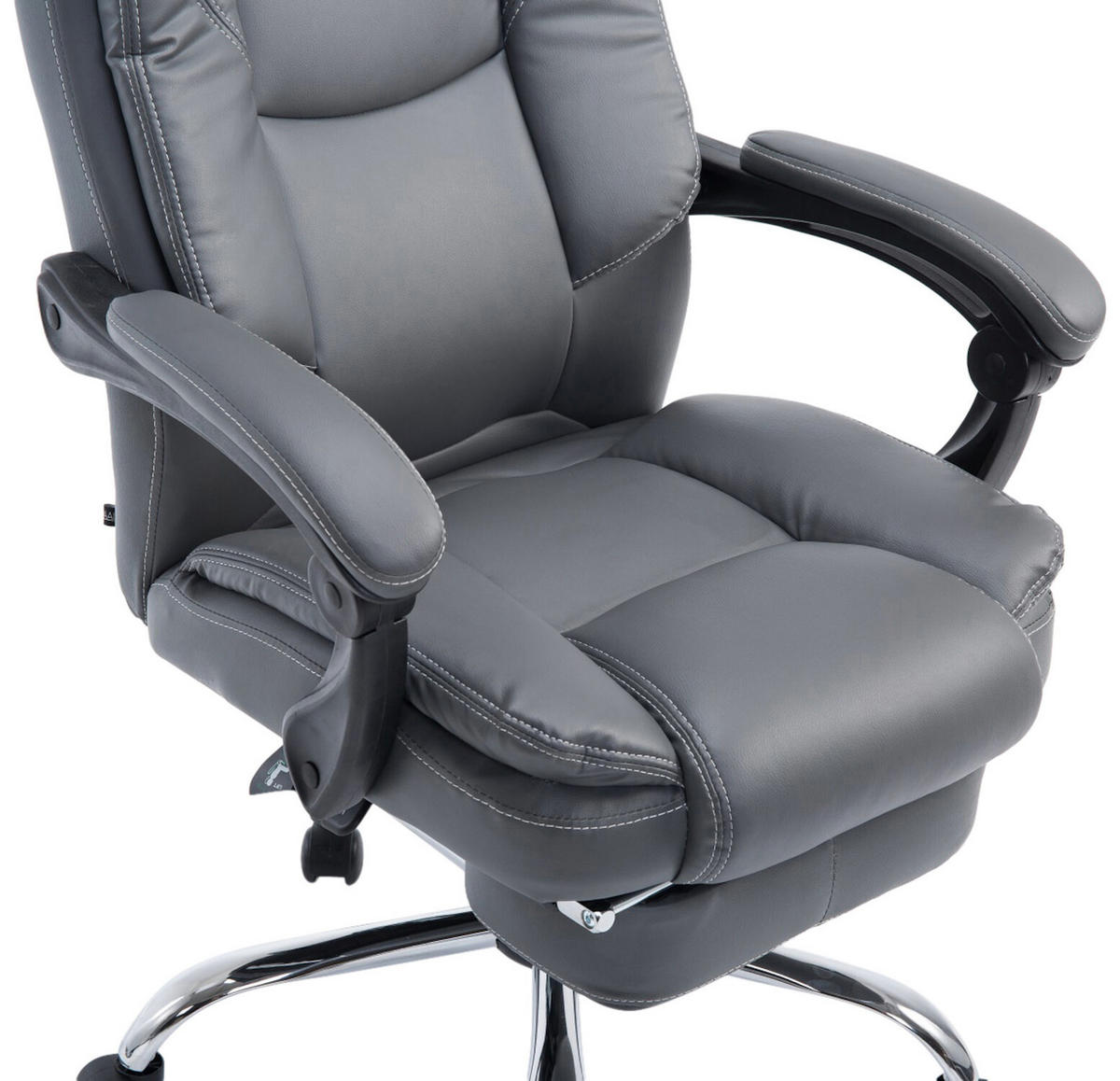 BÜROSTUHL Castan, Grau - Grau, Textil/Metall (67/124/64cm) - TPFLiving