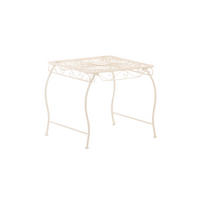 GARTENTISCH Carina weiß - Creme, Metall (46/49/45cm) - TPFGarden