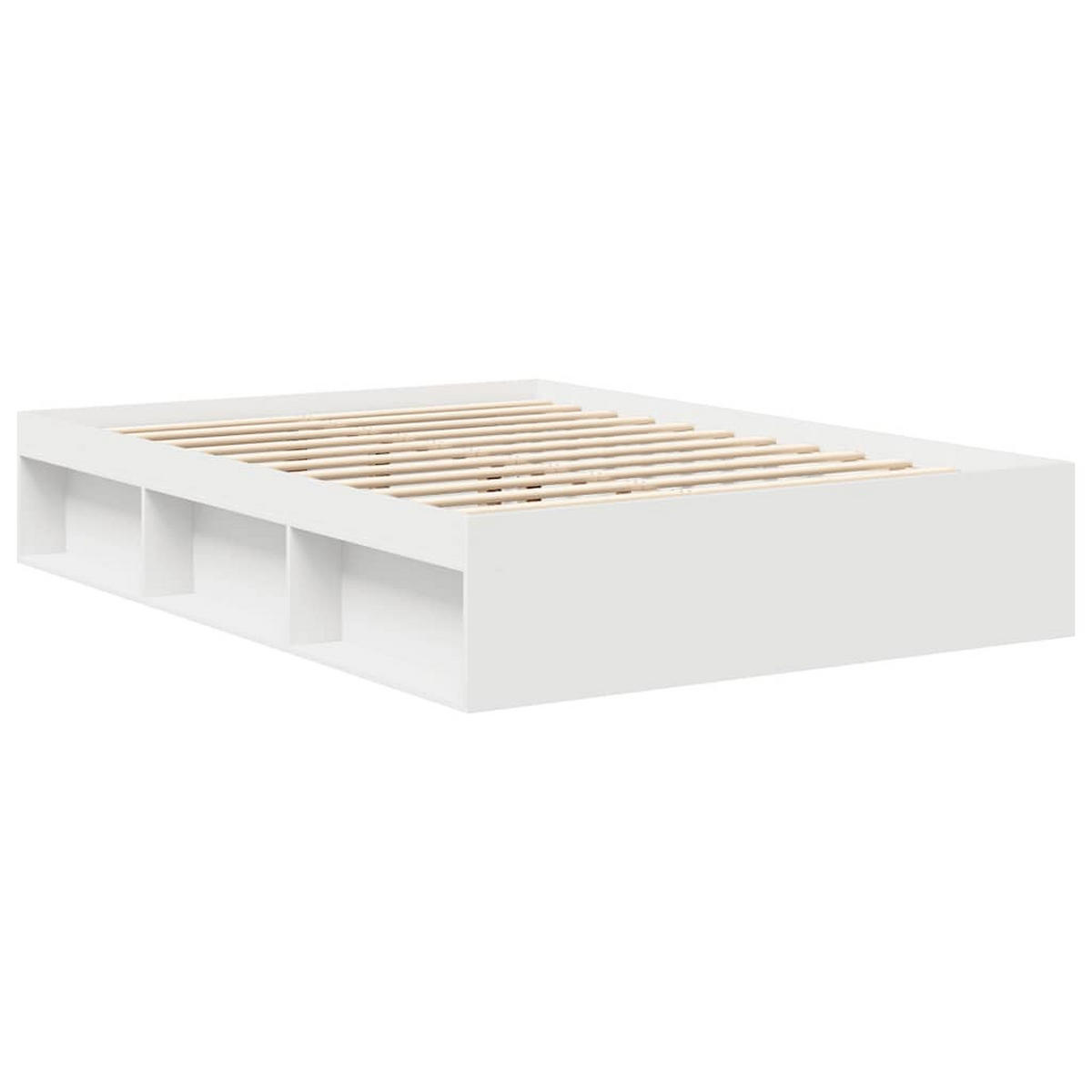 BETTGESTELL Weiss 120/200 Cm - Weiß, Holzwerkstoff (120/200cm) - vidaXL