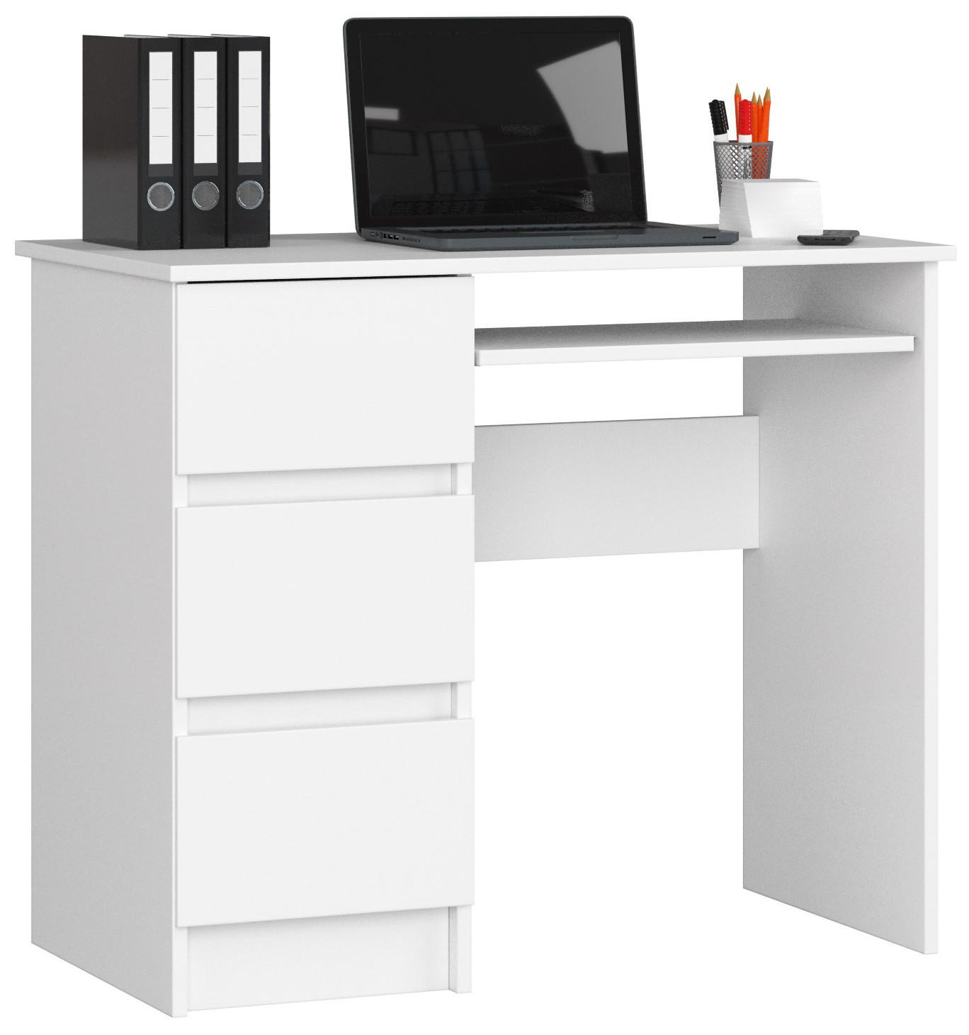 SCHREIBTISCH Weiß 90x50x77 cm - Weiß, Holzwerkstoff (50/90/77cm) - Akord
